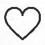 Icono negro de un corazón