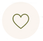 Corazon-verde Icono circular de un corazón